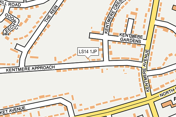 LS14 1JP map - OS OpenMap – Local (Ordnance Survey)