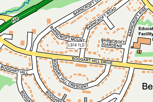 LS14 1LD map - OS OpenMap – Local (Ordnance Survey)