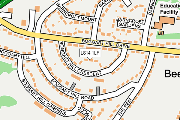 LS14 1LF map - OS OpenMap – Local (Ordnance Survey)