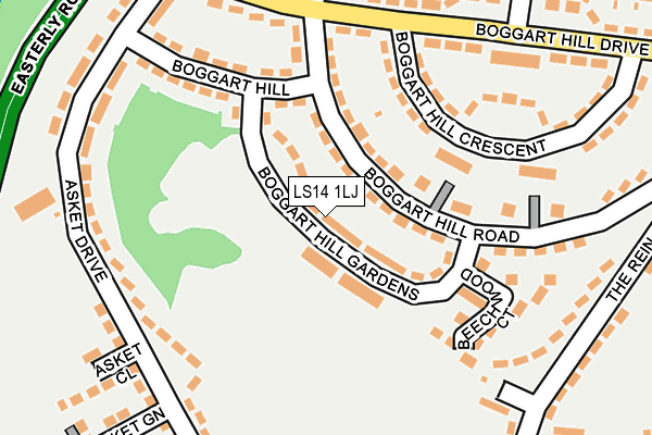 LS14 1LJ map - OS OpenMap – Local (Ordnance Survey)