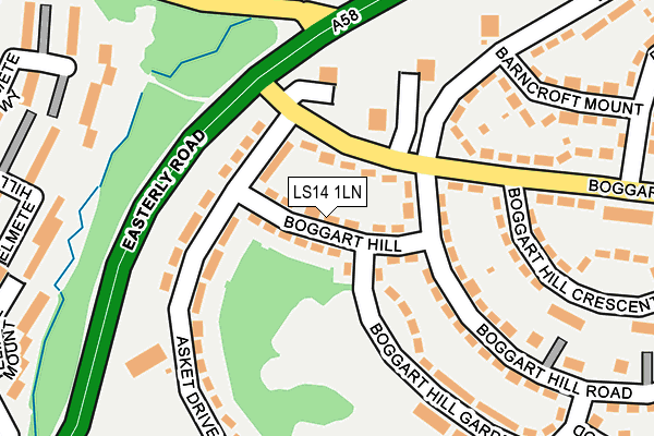LS14 1LN map - OS OpenMap – Local (Ordnance Survey)