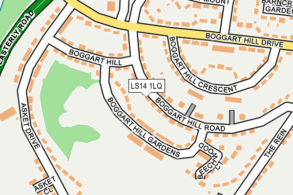 LS14 1LQ map - OS OpenMap – Local (Ordnance Survey)