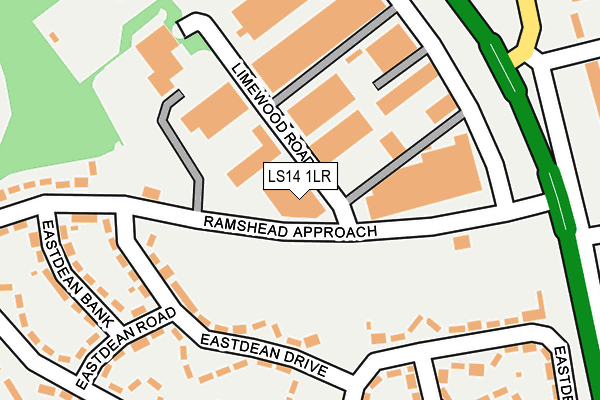 LS14 1LR map - OS OpenMap – Local (Ordnance Survey)