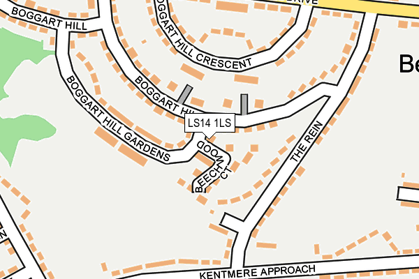 LS14 1LS map - OS OpenMap – Local (Ordnance Survey)