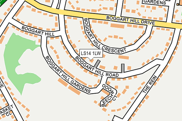 LS14 1LW map - OS OpenMap – Local (Ordnance Survey)