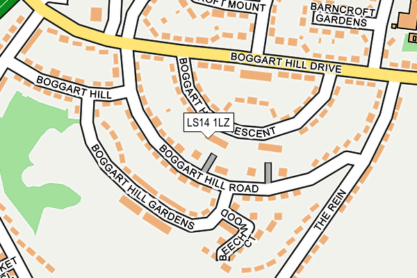 LS14 1LZ map - OS OpenMap – Local (Ordnance Survey)