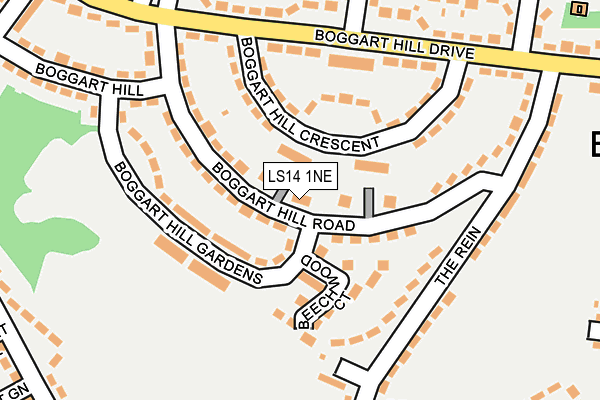 LS14 1NE map - OS OpenMap – Local (Ordnance Survey)