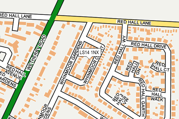 LS14 1NX map - OS OpenMap – Local (Ordnance Survey)