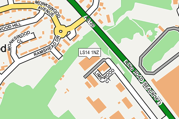 LS14 1NZ map - OS OpenMap – Local (Ordnance Survey)