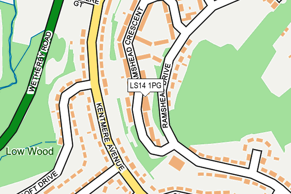 LS14 1PG map - OS OpenMap – Local (Ordnance Survey)