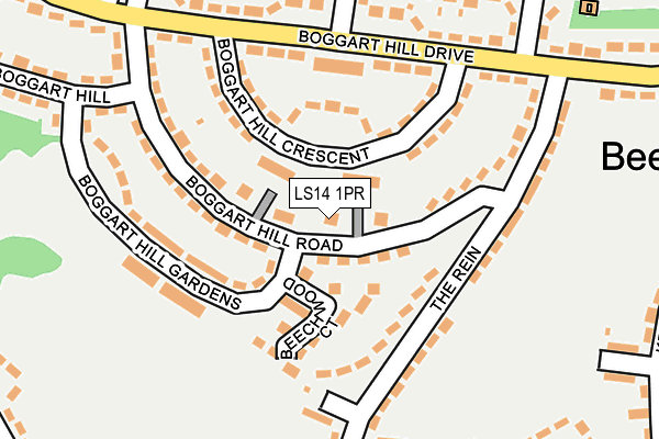 LS14 1PR map - OS OpenMap – Local (Ordnance Survey)