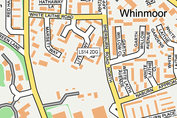 LS14 2DG map - OS OpenMap – Local (Ordnance Survey)