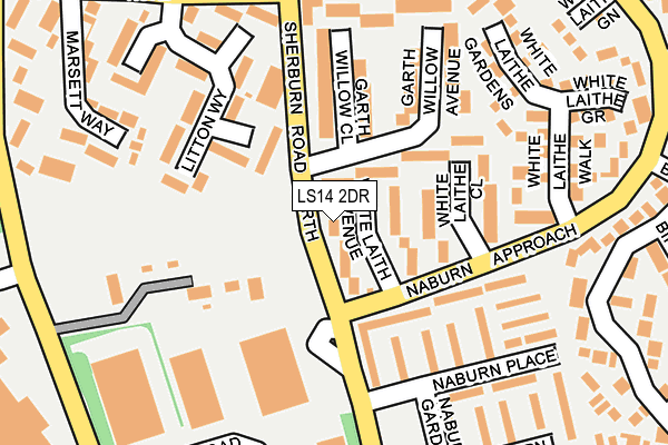 LS14 2DR map - OS OpenMap – Local (Ordnance Survey)