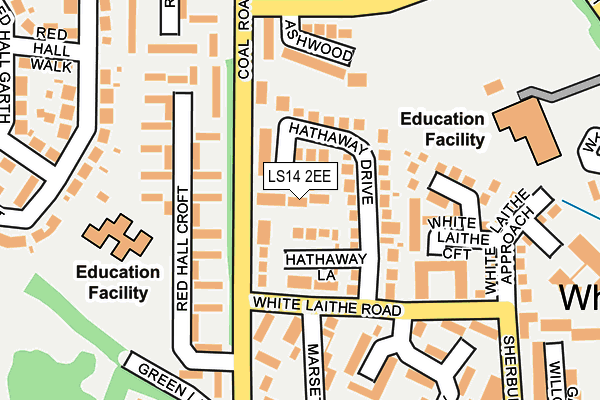 LS14 2EE map - OS OpenMap – Local (Ordnance Survey)