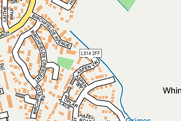 LS14 2FF map - OS OpenMap – Local (Ordnance Survey)