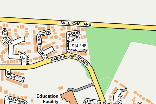LS14 2HF map - OS OpenMap – Local (Ordnance Survey)