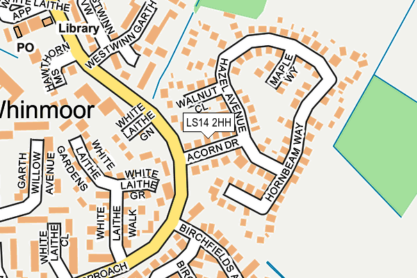 LS14 2HH map - OS OpenMap – Local (Ordnance Survey)