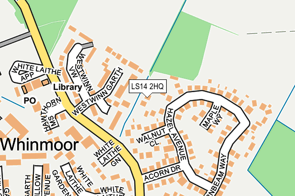 LS14 2HQ map - OS OpenMap – Local (Ordnance Survey)
