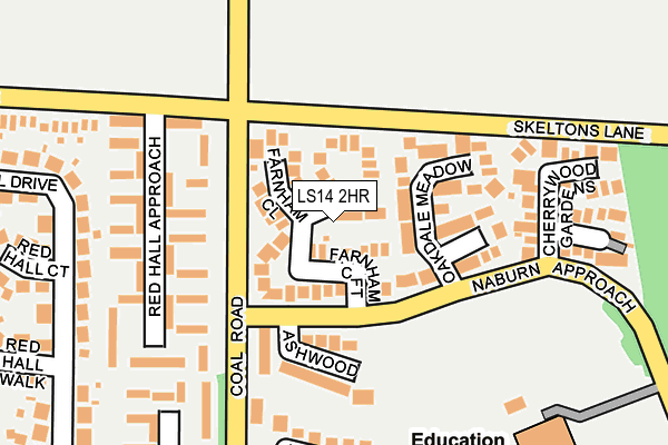 LS14 2HR map - OS OpenMap – Local (Ordnance Survey)