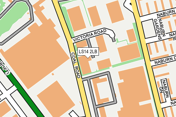 LS14 2LB map - OS OpenMap – Local (Ordnance Survey)