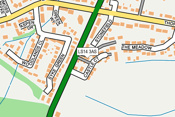 LS14 3AS map - OS OpenMap – Local (Ordnance Survey)