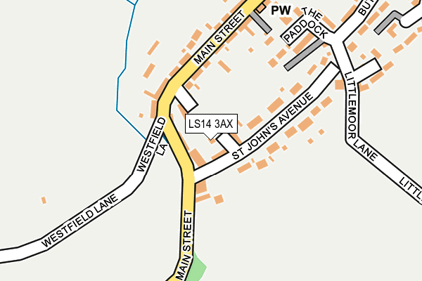 LS14 3AX map - OS OpenMap – Local (Ordnance Survey)