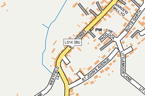 LS14 3BU map - OS OpenMap – Local (Ordnance Survey)