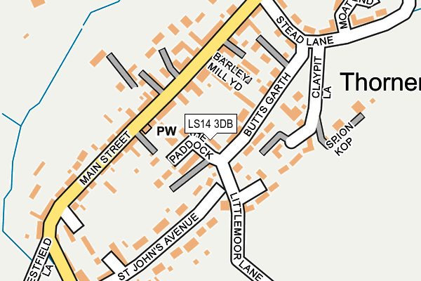 LS14 3DB map - OS OpenMap – Local (Ordnance Survey)