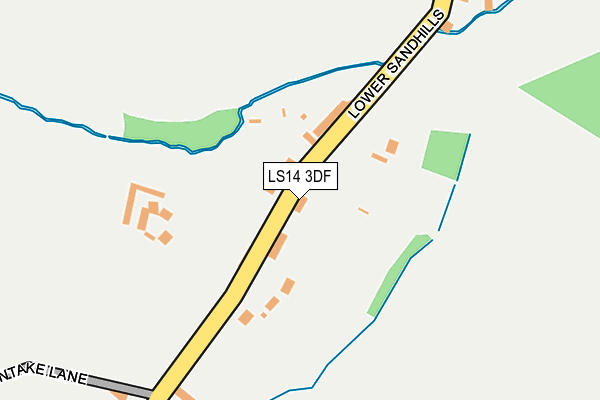 LS14 3DF map - OS OpenMap – Local (Ordnance Survey)