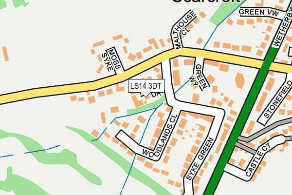 LS14 3DT map - OS OpenMap – Local (Ordnance Survey)