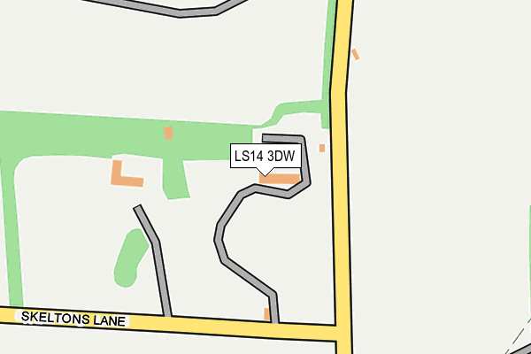 LS14 3DW map - OS OpenMap – Local (Ordnance Survey)