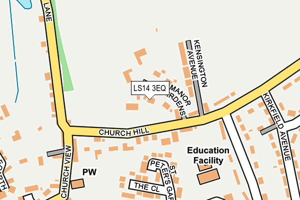 LS14 3EQ map - OS OpenMap – Local (Ordnance Survey)
