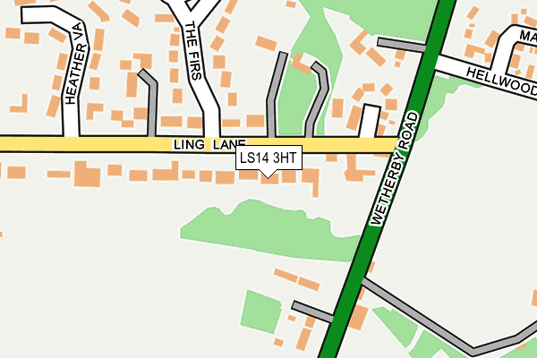 LS14 3HT map - OS OpenMap – Local (Ordnance Survey)