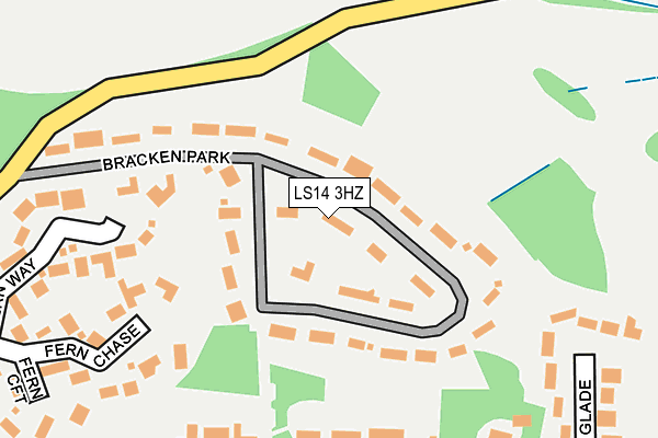 LS14 3HZ map - OS OpenMap – Local (Ordnance Survey)