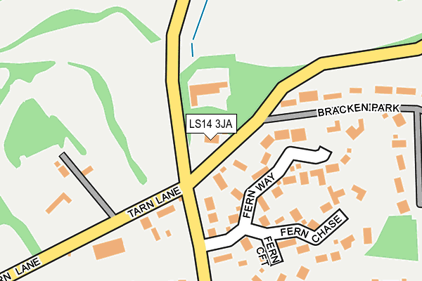 LS14 3JA map - OS OpenMap – Local (Ordnance Survey)