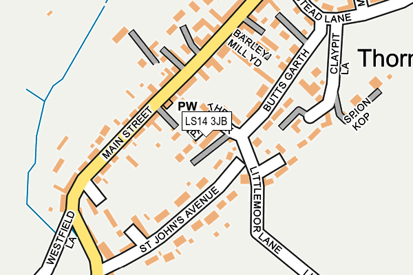 LS14 3JB map - OS OpenMap – Local (Ordnance Survey)