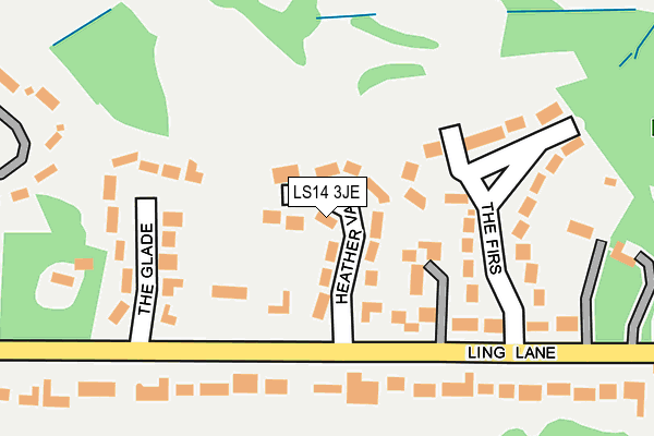 LS14 3JE map - OS OpenMap – Local (Ordnance Survey)
