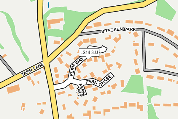 LS14 3JJ map - OS OpenMap – Local (Ordnance Survey)