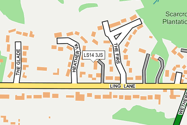 LS14 3JS map - OS OpenMap – Local (Ordnance Survey)