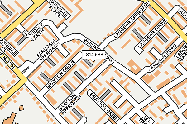 LS14 5BB map - OS OpenMap – Local (Ordnance Survey)