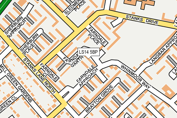 LS14 5BP map - OS OpenMap – Local (Ordnance Survey)