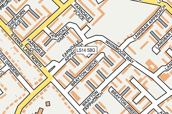 LS14 5BQ map - OS OpenMap – Local (Ordnance Survey)