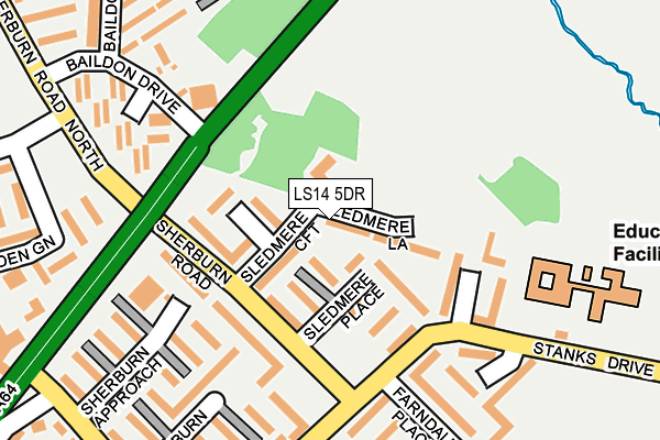 LS14 5DR map - OS OpenMap – Local (Ordnance Survey)