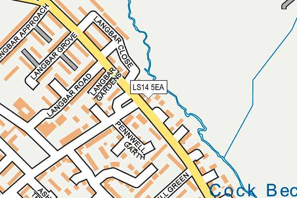 LS14 5EA map - OS OpenMap – Local (Ordnance Survey)