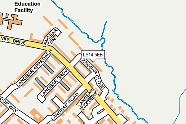 LS14 5EB map - OS OpenMap – Local (Ordnance Survey)