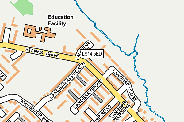 LS14 5ED map - OS OpenMap – Local (Ordnance Survey)