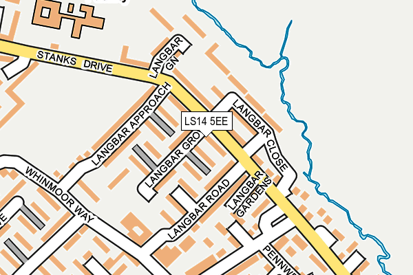 LS14 5EE map - OS OpenMap – Local (Ordnance Survey)