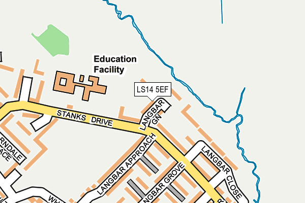 LS14 5EF map - OS OpenMap – Local (Ordnance Survey)