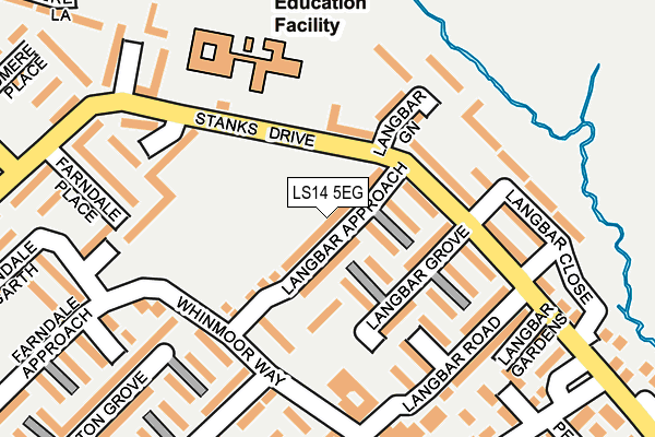 LS14 5EG map - OS OpenMap – Local (Ordnance Survey)