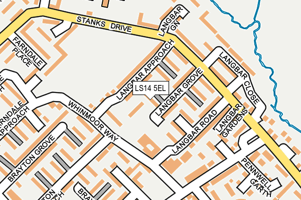 LS14 5EL map - OS OpenMap – Local (Ordnance Survey)